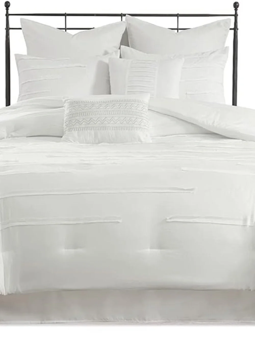 510 Design Jenda 100% Polyester Microfiber Comforter Set White King